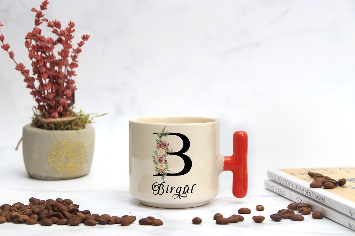 İSME ÖZEL (B) HARFLİ LATTE KUPA