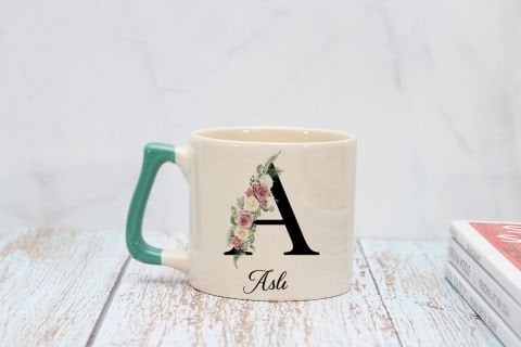 İSME ÖZEL  HARFLİ KUPA